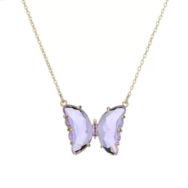 Noorzah JEWELS Gold-plated Stylish Butterfly Necklace For Women and Girls