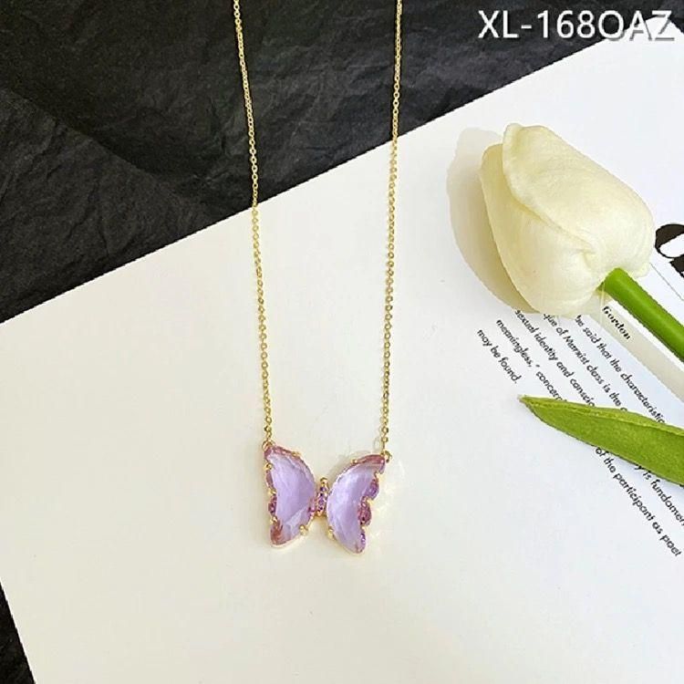 Noorzah JEWELS Gold-plated Stylish Butterfly Necklace For Women and Girls